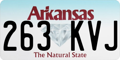 AR license plate 263KVJ