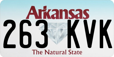AR license plate 263KVK