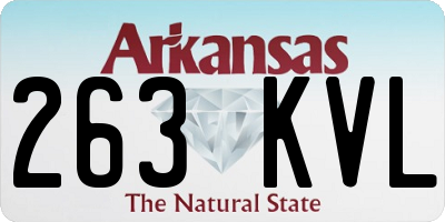 AR license plate 263KVL