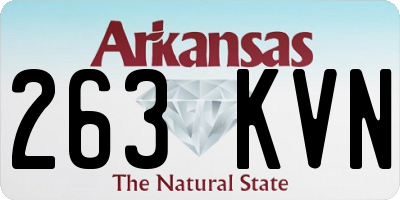 AR license plate 263KVN