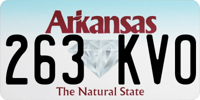 AR license plate 263KVO