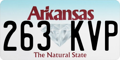 AR license plate 263KVP