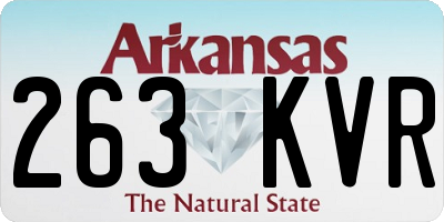 AR license plate 263KVR