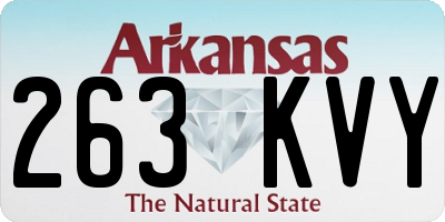 AR license plate 263KVY