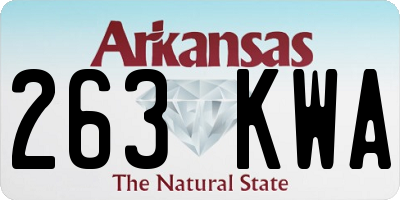 AR license plate 263KWA