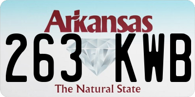 AR license plate 263KWB