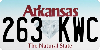 AR license plate 263KWC