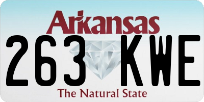 AR license plate 263KWE
