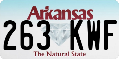 AR license plate 263KWF