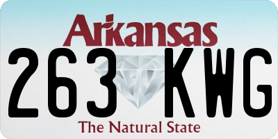 AR license plate 263KWG