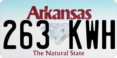 AR license plate 263KWH