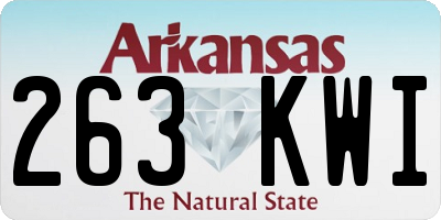 AR license plate 263KWI