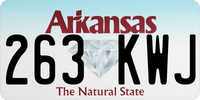 AR license plate 263KWJ
