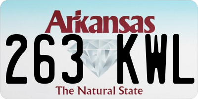 AR license plate 263KWL