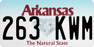 AR license plate 263KWM