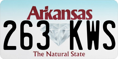 AR license plate 263KWS