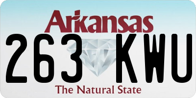 AR license plate 263KWU