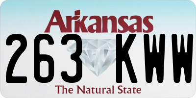 AR license plate 263KWW