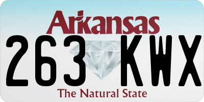 AR license plate 263KWX