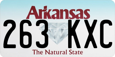 AR license plate 263KXC