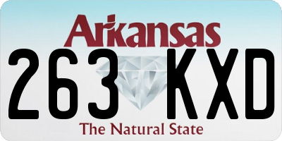 AR license plate 263KXD