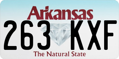 AR license plate 263KXF