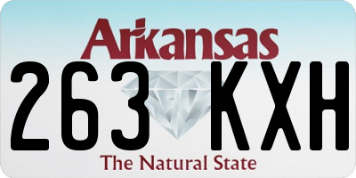 AR license plate 263KXH