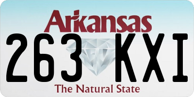 AR license plate 263KXI