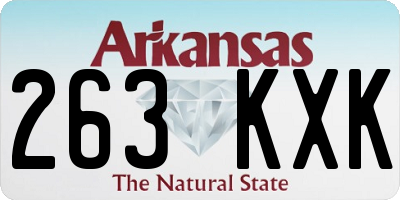 AR license plate 263KXK