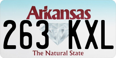 AR license plate 263KXL