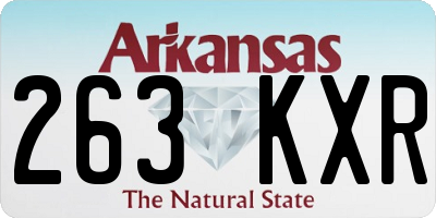 AR license plate 263KXR