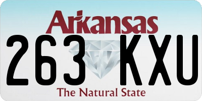 AR license plate 263KXU