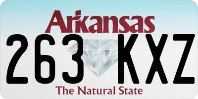 AR license plate 263KXZ