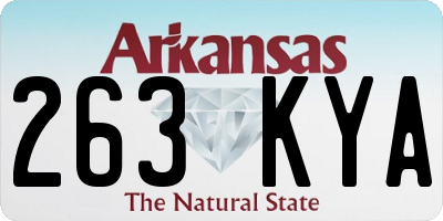 AR license plate 263KYA