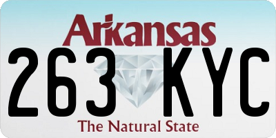 AR license plate 263KYC