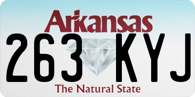 AR license plate 263KYJ