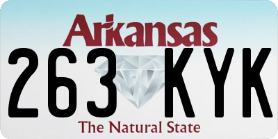 AR license plate 263KYK