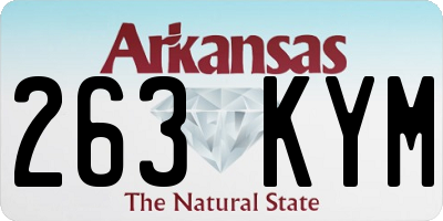 AR license plate 263KYM