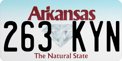 AR license plate 263KYN