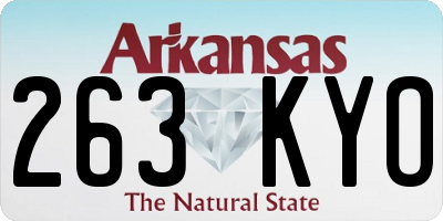 AR license plate 263KYO