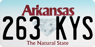 AR license plate 263KYS