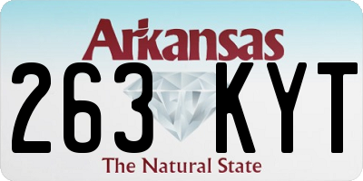 AR license plate 263KYT