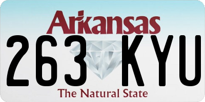 AR license plate 263KYU