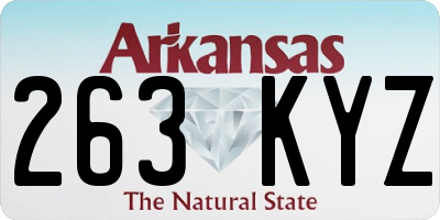 AR license plate 263KYZ