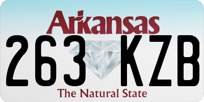 AR license plate 263KZB