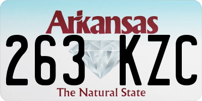 AR license plate 263KZC