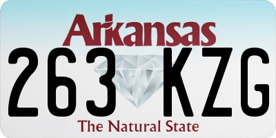 AR license plate 263KZG