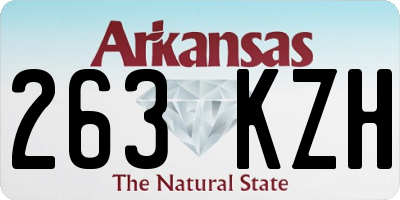AR license plate 263KZH