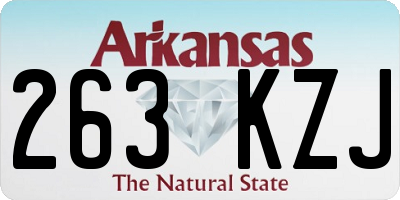 AR license plate 263KZJ