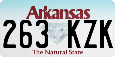 AR license plate 263KZK